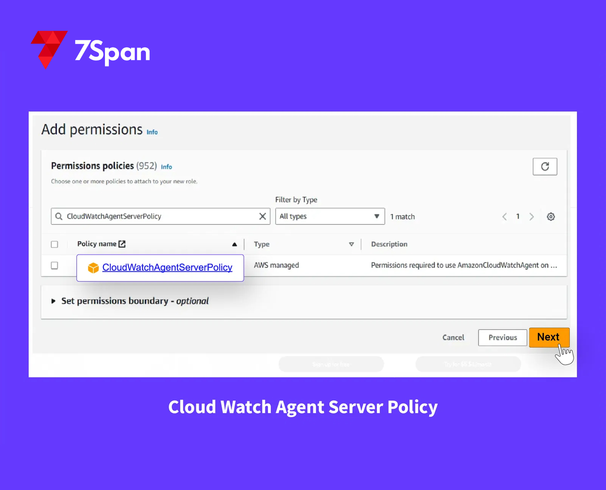 Cloud Watch Agent Server Policy